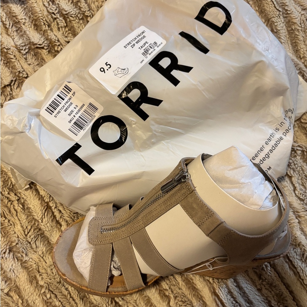 Torrid Beige Wedge Sandals